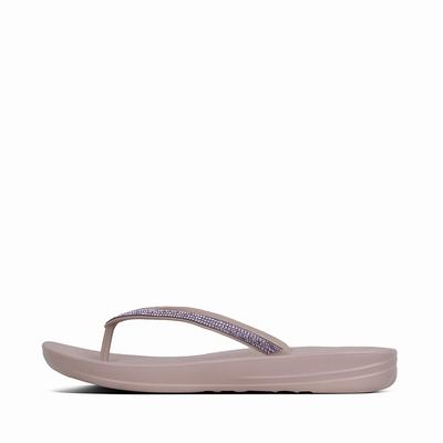 Fitflop Iqushion Sparkle Ergonomic - Flip Flops Damen - HellBraun (OQW015867)